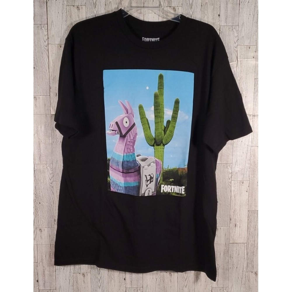 Fortnite Men's T-Shirt XL Loot Llama Cactus Battle Royale Officially Licensed